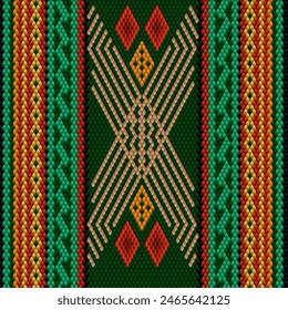  Seamless ethnic ornament for fabrics, interiors, ceramics and furniture in the style of Latin America.
 