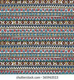 Seamless ethnic ornament. Geometric pattern. Vector illustration.