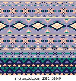 Seamless ethnic paisley border design geometric design. vector illustration