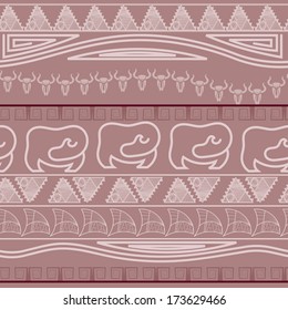 Seamless ethnic pattern in African style