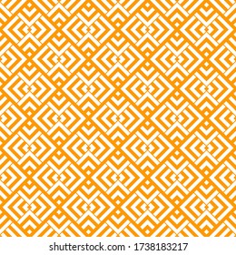 Seamless ethnic pattern. Ancient mosaic. Arrows, polygons background. Curves, squares backdrop. Folk wallpaper. Tribal motif. Angle brackets, quadrangles ornate. Chevrons, checks ornament. Abstract