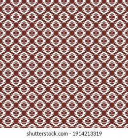 Seamless ethnic pattern. Ancient mosaic. Triangles, trapezoids ornament. Polygons backdrop. Folk wallpaper. Ethnic background. Tribal motif. Embroidery ornate. Textile print, abstract. Vector artwork