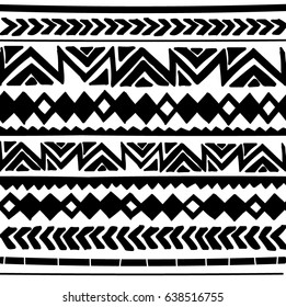 Seamless ethnic pattern. Arrows, triangles, points. Mexican, African pattern. Stylish abstract background.