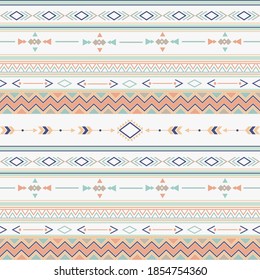 Seamless ethnic pattern. Aztec tribal ethnic seamless pattern with geometric shapes based print on your textiles