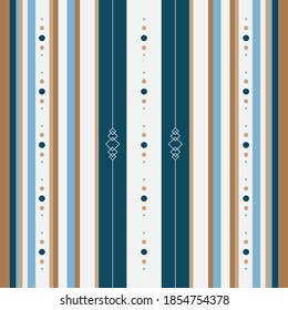Seamless ethnic pattern. Aztec tribal ethnic seamless pattern with geometric shapes based print on your textiles. Skyline design for your textile