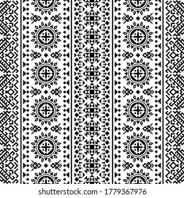 Seamless ethnic pattern background design vector