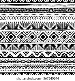 Ethnic Pattern Set Handmade Horizontal Stripes Stock Vector (Royalty ...