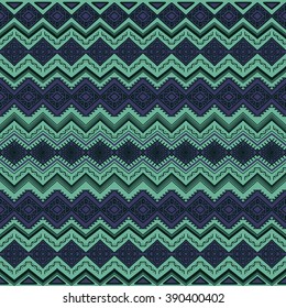 Seamless ethnic pattern in boho style. Abstract wallpaper with tribal aztec elements.