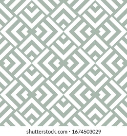 Seamless ethnic pattern. Chevrons, checks ornament. Curves, squares backdrop. Folk wallpaper. Arrows, polygons background. Tribal motif. Ancient mosaic. Angle brackets, quadrangles ornate. Abstract.