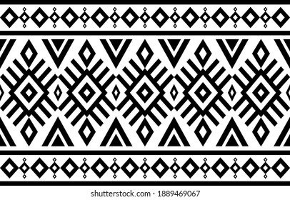 Seamless ethnic pattern color black and white.Can be used in fabric design for clothes, accessories; decorative paper, wrapping, background, wallpaper, Vector illustration 