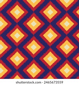 Seamless ethnic pattern colorful, oriental embroidery pattern, design for clothing, fabric, background, wallpaper, wrapping, batik. Knitwear, Pixel pattern, Embroidery style. Tribal vector texture.