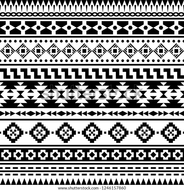 Seamless Ethnic Pattern Design Aztec Vector Stock Vector (Royalty Free ...