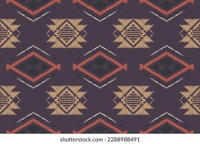Diseño de patrones étnicos impecables. Diseño de patrones étnicos tradicionales Es un patrón de formas geométricas. Crear hermosos patrones de tela. Diseño para impresión. Usando en la industria de la moda.