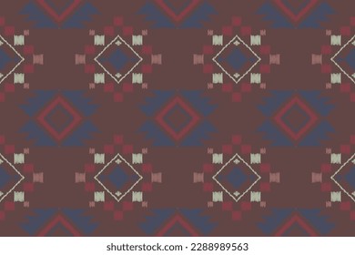 Seamless ethnic pattern design. traditional pattern African art It is a pattern geometric shapes. Create beautiful fabric patterns. Design for print. Using in the fashion industry.