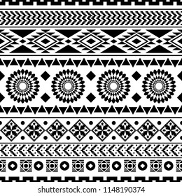 seamless ethnic pattern design. vector illustration. Aztec design