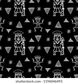 seamless ethnic pattern design. vector illustration