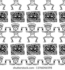 seamless ethnic pattern design. vector illustration