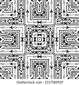 seamless ethnic pattern design. vector illustration. Aztec design