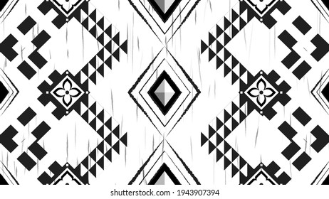 diseño de patrones étnicos sin fisuras.Diseño tradicional geométrico étnico oriental de ikat.Patrón geométrico étnico oriental Diseño tradicional para el fondo, alfombra, ropa, envoltura, tela, bordado