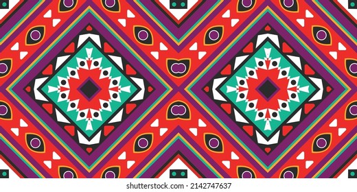 diseño de patrones étnicos sin fisuras.Diseño tradicional geométrico étnico oriental de ikat.Patrón geométrico étnico oriental Diseño tradicional para el fondo, alfombra, ropa, envoltura, tela, bordado