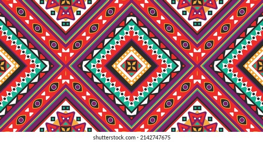 seamless ethnic pattern design.Geometric ethnic oriental ikat pattern traditional Design.Geometric ethnic oriental pattern traditional Design for background,carpet,clothing,wrapping,fabric,embroidery