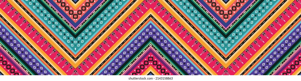 seamless ethnic pattern design.Geometric ethnic oriental ikat pattern traditional Design.Geometric ethnic oriental pattern traditional Design for background,carpet,clothing,wrapping,fabric,embroidery
