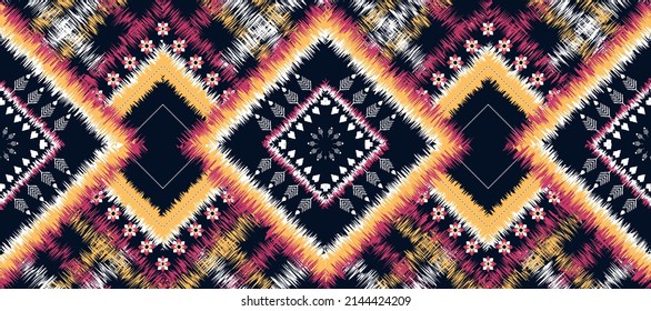 seamless ethnic pattern design.Geometric ethnic oriental ikat pattern traditional Design.ethnic oriental pattern,fabric,embroidery.Mexican pattern.merican pattern.latin african.indian fabric.Mexican