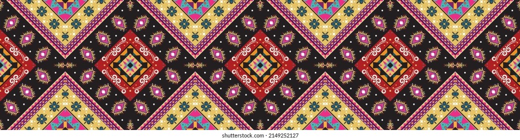 seamless ethnic pattern design.Geometric ethnic oriental ikat pattern traditional Design.ethnic oriental pattern,fabric,embroidery.Mexican pattern.merican pattern.latin african.indian fabric.Mexican