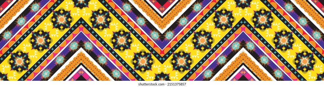 seamless ethnic pattern design.Geometric ethnic oriental ikat pattern traditional Design.Geometric ethnic oriental pattern traditional Design for background,carpet,clothing,wrapping,fabric,embroidery
