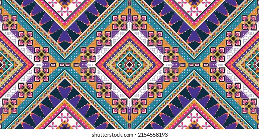 seamless ethnic pattern design.Geometric ethnic oriental ikat pattern traditional Design.ethnic oriental pattern,fabric,embroidery.Mexican pattern.merican pattern.latin african.indian fabric.Mexican