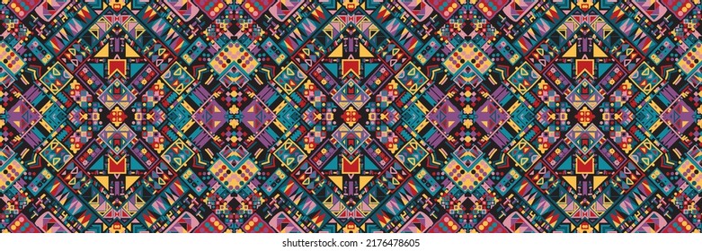 seamless ethnic pattern design.Geometric ethnic oriental ikat pattern traditional Design.ethnic oriental pattern,fabric,embroidery.Mexican pattern.merican pattern.latin african.indian fabric.Mexican