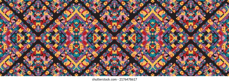 seamless ethnic pattern design.Geometric ethnic oriental ikat pattern traditional Design.ethnic oriental pattern,fabric,embroidery.Mexican pattern.merican pattern.latin african.indian fabric.Mexican