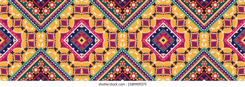 seamless ethnic pattern design.Geometric ethnic oriental ikat pattern traditional Design.ethnic oriental pattern,fabric,embroidery.Mexican pattern.merican pattern.latin african.indian fabric.Mexican