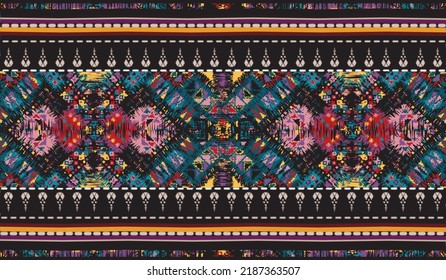 seamless ethnic pattern design.Geometric ethnic oriental ikat pattern traditional Design.ethnic oriental pattern,fabric,embroidery.Mexican pattern.merican pattern.latin african.indian fabric.Mexican