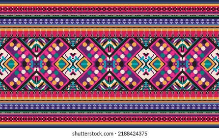 seamless ethnic pattern design.Geometric ethnic oriental ikat pattern traditional Design.ethnic oriental pattern,fabric,embroidery.Mexican pattern.merican pattern.latin african.indian fabric.Mexican