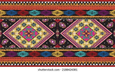 seamless ethnic pattern design.Geometric ethnic oriental ikat pattern traditional Design.ethnic oriental pattern,fabric,embroidery.Mexican pattern.merican pattern.latin african.indian fabric.Mexican