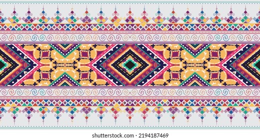 seamless ethnic pattern design.Geometric ethnic oriental ikat pattern traditional Design.ethnic oriental pattern,fabric,embroidery.Mexican pattern.merican pattern.latin african.indian fabric.Mexican