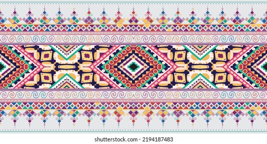 seamless ethnic pattern design.Geometric ethnic oriental ikat pattern traditional Design.ethnic oriental pattern,fabric,embroidery.Mexican pattern.merican pattern.latin african.indian fabric.Mexican