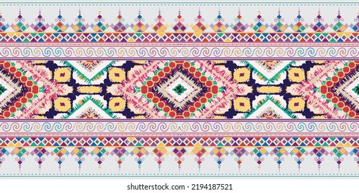 seamless ethnic pattern design.Geometric ethnic oriental ikat pattern traditional Design.ethnic oriental pattern,fabric,embroidery.Mexican pattern.merican pattern.latin african.indian fabric.Mexican