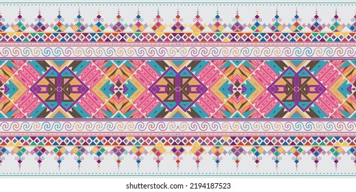 seamless ethnic pattern design.Geometric ethnic oriental ikat pattern traditional Design.ethnic oriental pattern,fabric,embroidery.Mexican pattern.merican pattern.latin african.indian fabric.Mexican