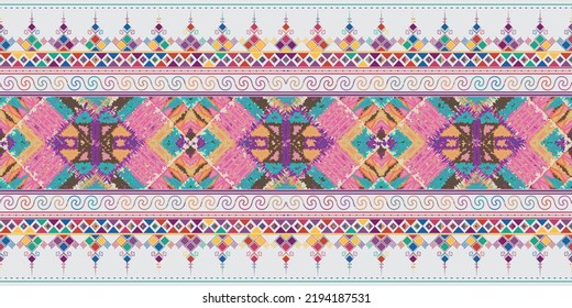 Nahtloses ethnisches Muster.Geometrisches ethnisch-orientalisches Muster traditionelles Design.ethnisch-orientalisches Muster, Gewebe, Stickerei.Mexican muster.latin african.indian.mexikanisches Muster.mexikanisches Muster