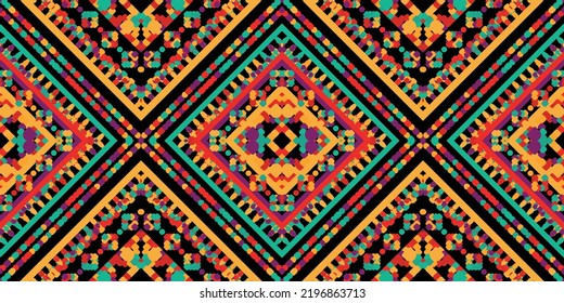 seamless ethnic pattern design.Geometric ethnic oriental ikat pattern traditional Design.ethnic oriental pattern,fabric,embroidery.Mexican pattern.merican pattern.latin african.indian fabric.Mexican