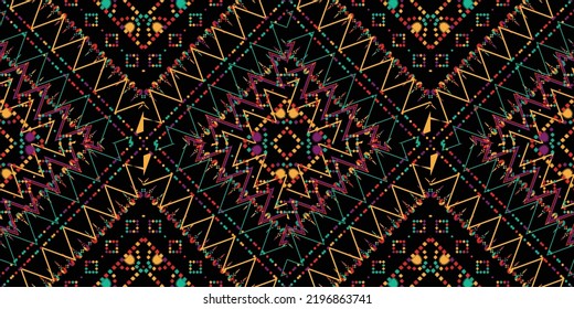 seamless ethnic pattern design.Geometric ethnic oriental ikat pattern traditional Design.ethnic oriental pattern,fabric,embroidery.Mexican pattern.merican pattern.latin african.indian fabric.Mexican