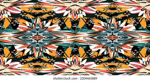 seamless ethnic pattern design.Geometric ethnic oriental ikat pattern traditional Design.Geometric ethnic oriental pattern traditional Design for background,carpet,clothing,wrapping,fabric,embroidery
