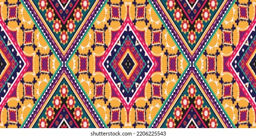seamless ethnic pattern design.Geometric ethnic oriental ikat pattern traditional Design.ethnic oriental pattern,fabric,embroidery.Mexican pattern.merican pattern.latin african.indian fabric.Mexican