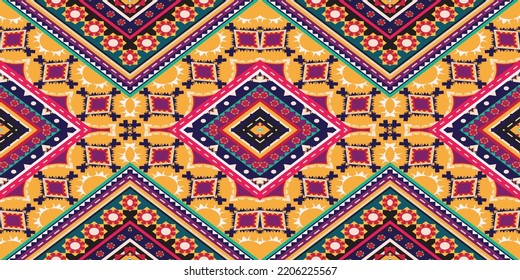 seamless ethnic pattern design.Geometric ethnic oriental ikat pattern traditional Design.ethnic oriental pattern,fabric,embroidery.Mexican pattern.merican pattern.latin african.indian fabric.Mexican
