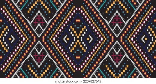 seamless ethnic pattern design.Geometric ethnic oriental ikat pattern traditional Design.Geometric ethnic oriental pattern traditional Design for background,carpet,clothing,wrapping,fabric,embroidery