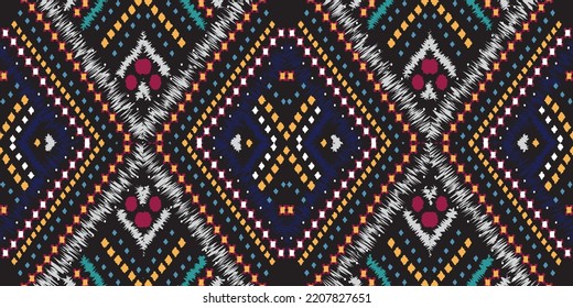 seamless ethnic pattern design.Geometric ethnic oriental ikat pattern traditional Design.Geometric ethnic oriental pattern traditional Design for background,carpet,clothing,wrapping,fabric,embroidery