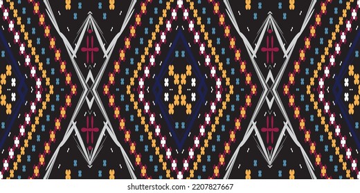 seamless ethnic pattern design.Geometric ethnic oriental ikat pattern traditional Design.Geometric ethnic oriental pattern traditional Design for background,carpet,clothing,wrapping,fabric,embroidery