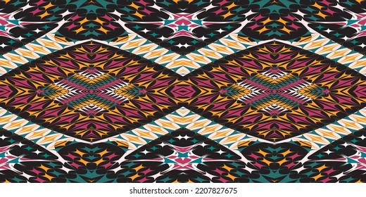 seamless ethnic pattern design.Geometric ethnic oriental ikat pattern traditional Design.Geometric ethnic oriental pattern traditional Design for background,carpet,clothing,wrapping,fabric,embroidery